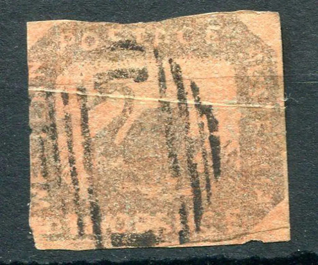 1858 2d brown black/red. Two full margins with ... Image 1++