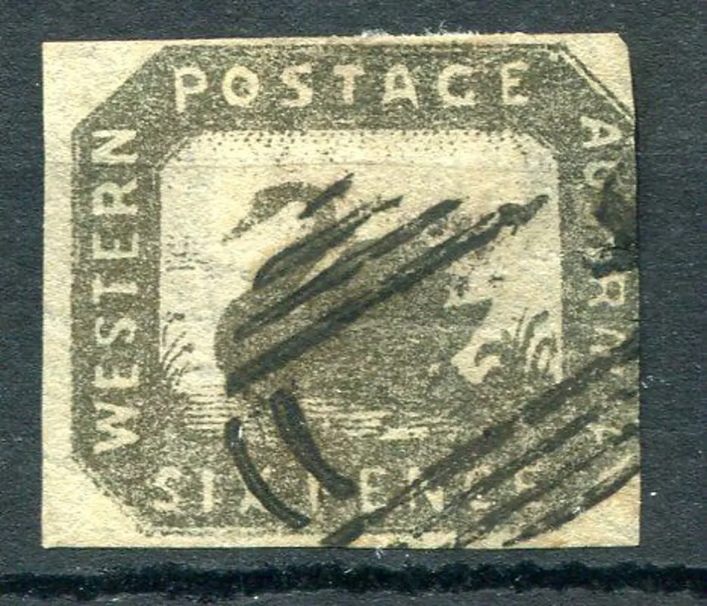 1857 6d black-bronze with 3 clear to large ... Image 1++