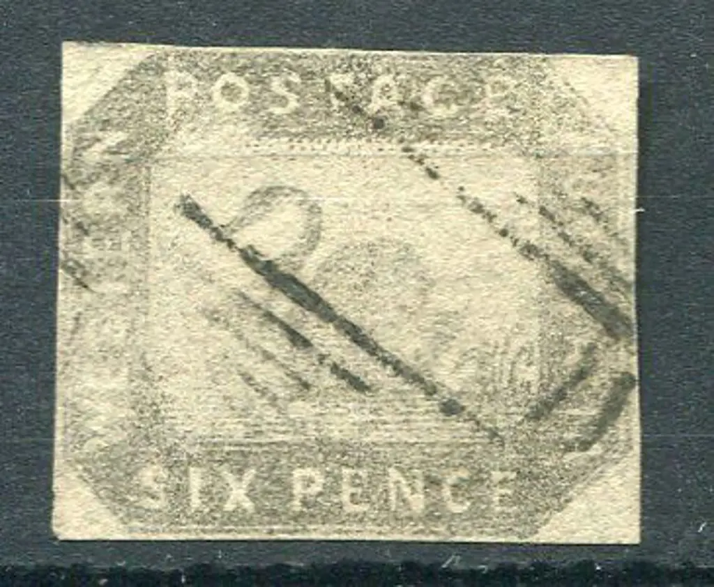 1857 6d grey-black Hillman with close but clear ... Image 1++