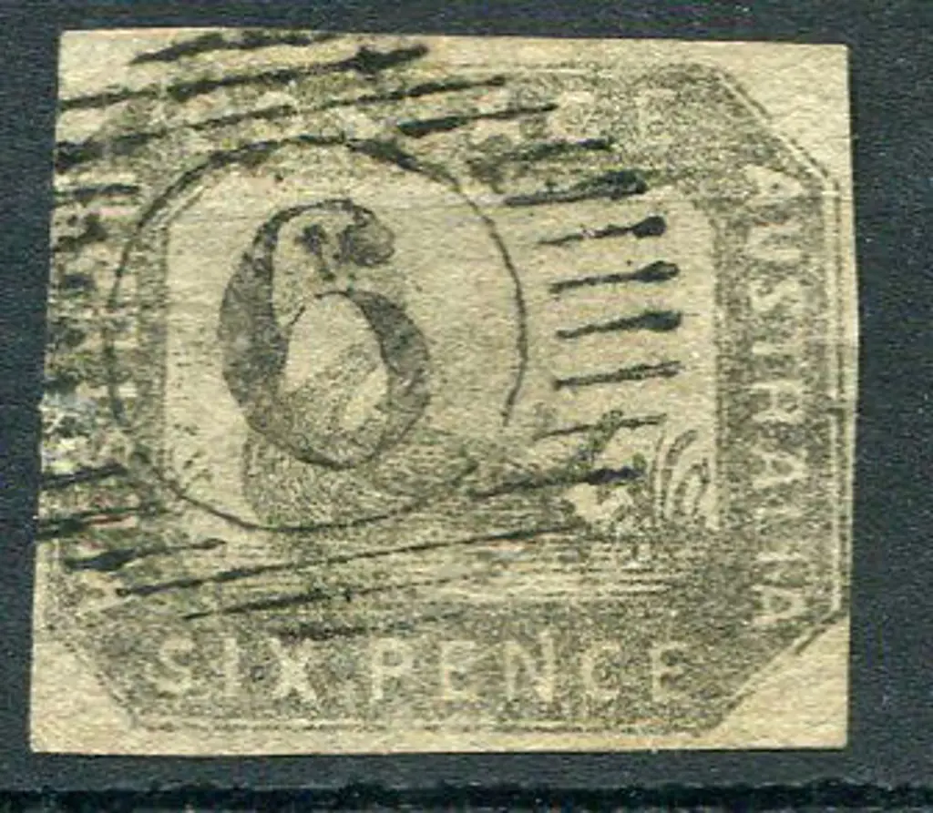 1857 6d grey-black Hillman neatly used by light BN ... Image 1++