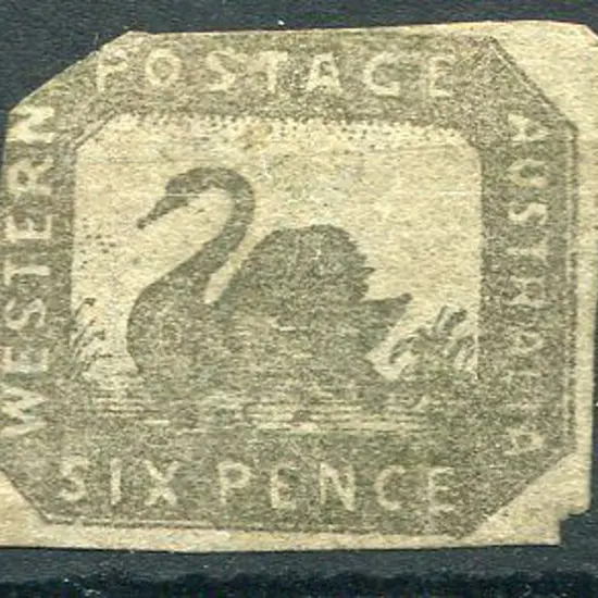 1857 6d grey-black Hillman. Broad margins at right ...