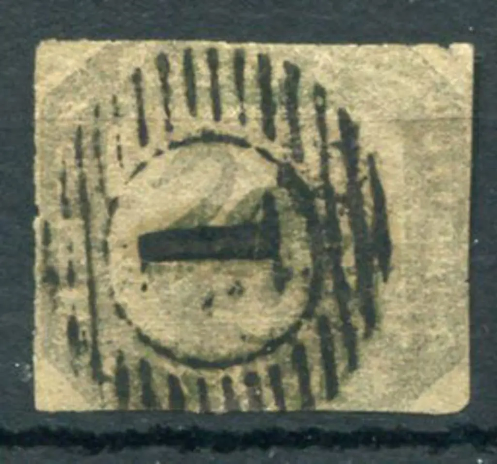 1857 6d grey-black Hillman. Cut square touching in ... Image 1++