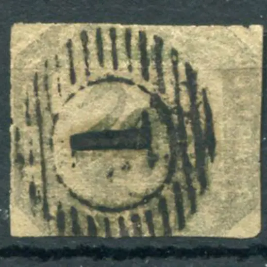1857 6d grey-black Hillman. Cut square touching in ...
