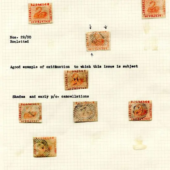 1860 2d orange imperfs with 2 x unused without gum ...