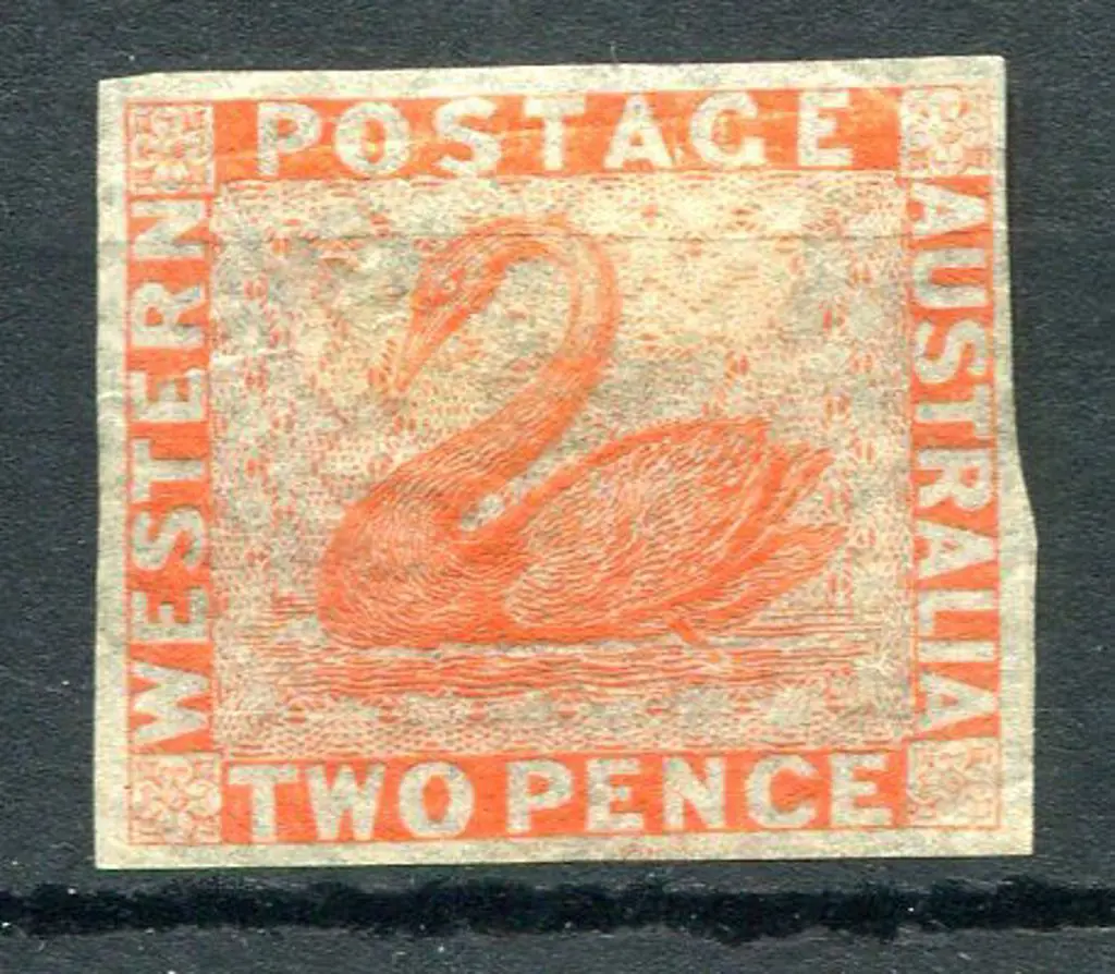 1860 2d orange-vermilion with good clear margins, ... Image 1++