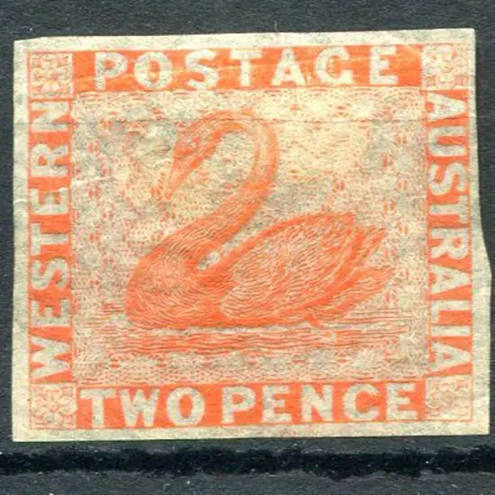 1860 2d orange-vermilion with good clear margins, ...