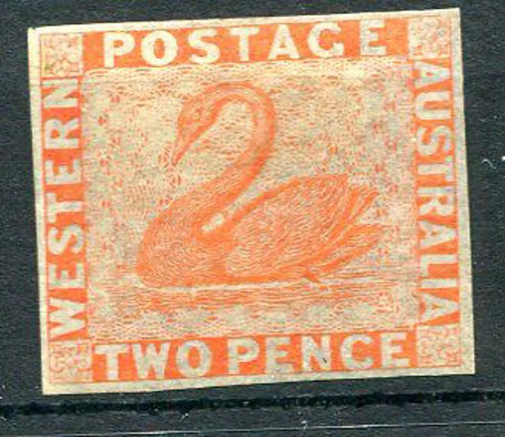 1860 2d orange-vermilion. A superb 4 margin unused ... Image 1++