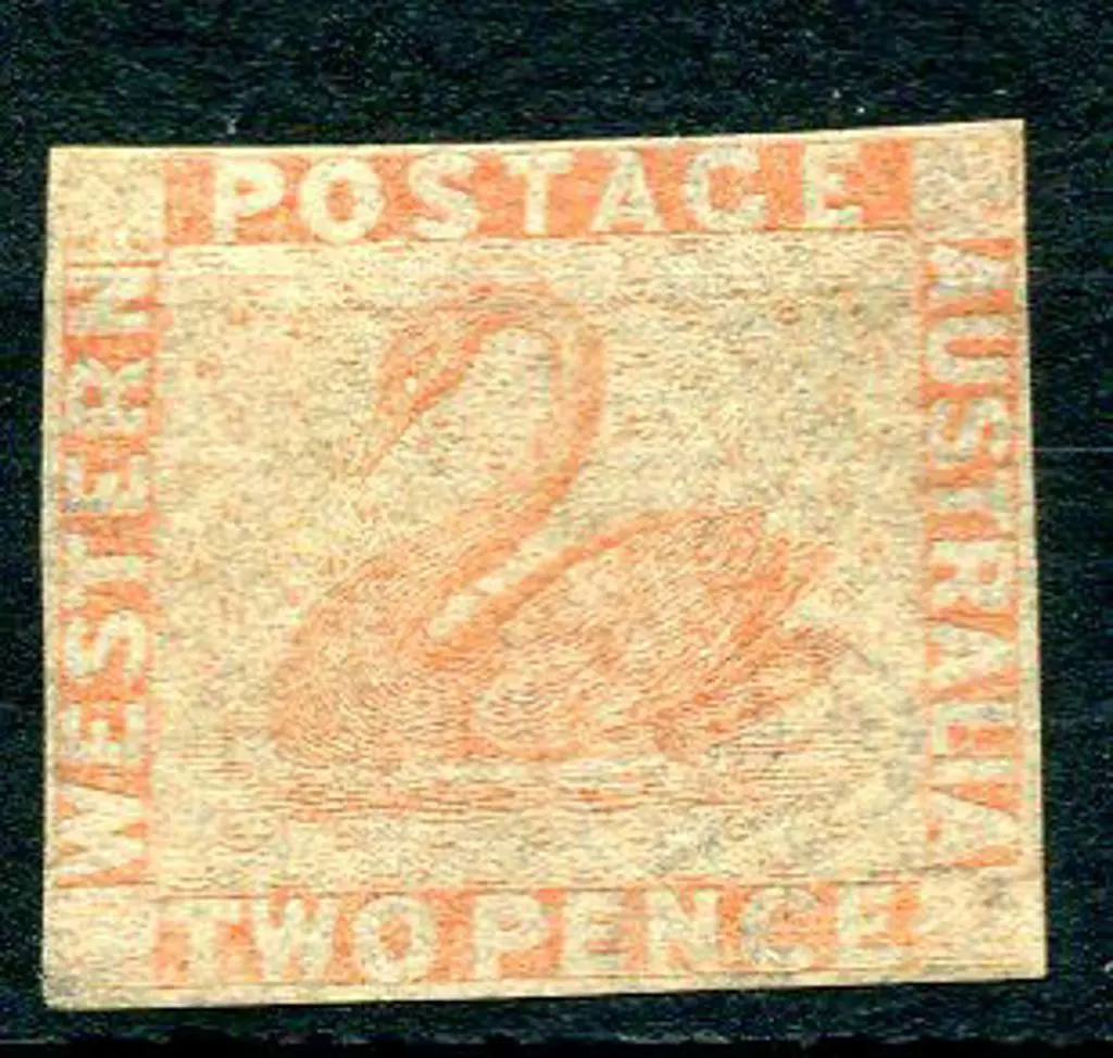 1860 2d orange-vermilion with upright swan wmk ... Image 1++