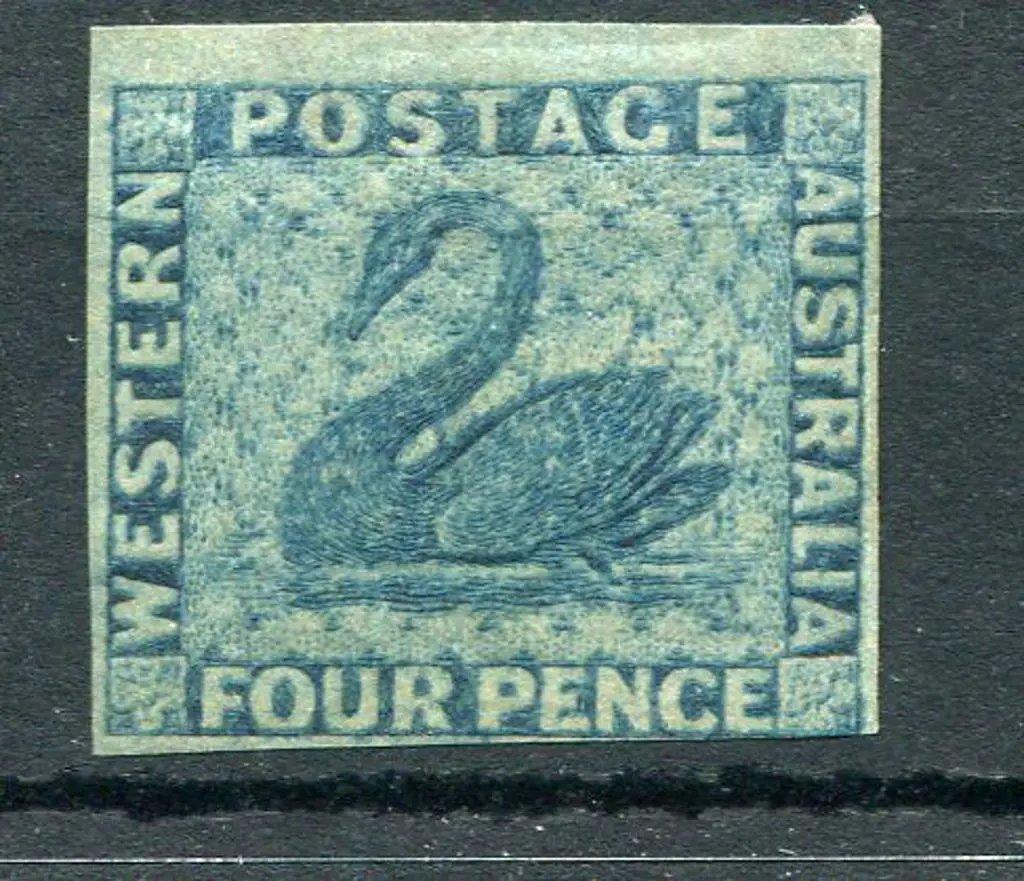 1864 4d blue with fine margins on 3 sides & just ... Image 1++
