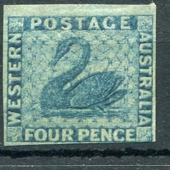 1864 4d blue with fine margins on 3 sides & just ...
