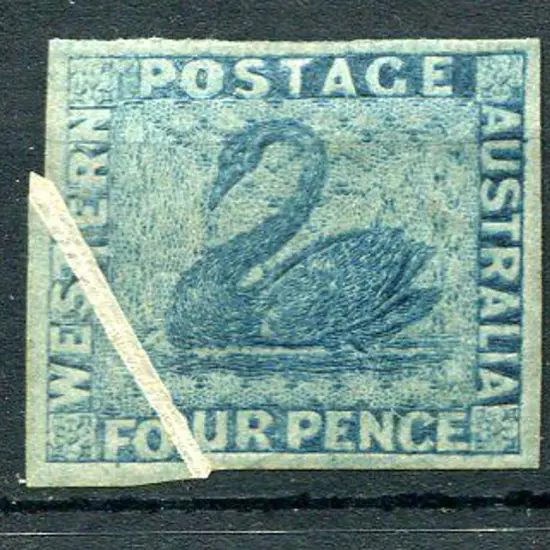 1864 4d blue with spectacular pre-printing ...