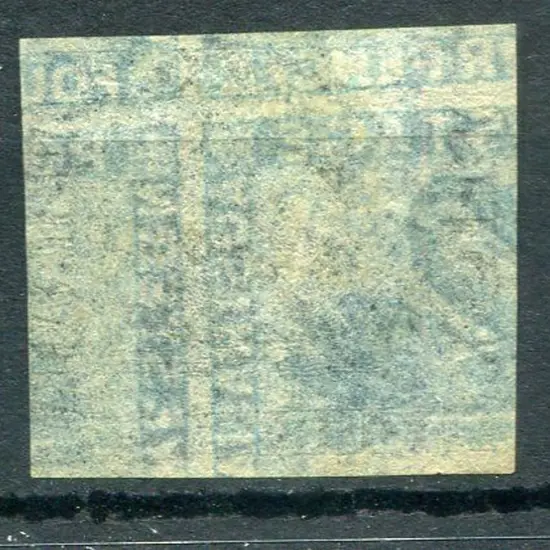 1864 4d blue with very clear off-set on reverse. ...