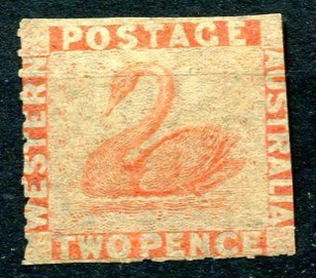 1860 2d pale orange clearly rouletted at left & ... Image 1++