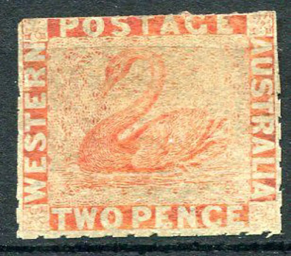 1860 2d orange-vermilion rouletted on 3½ sides, ... Image 1++