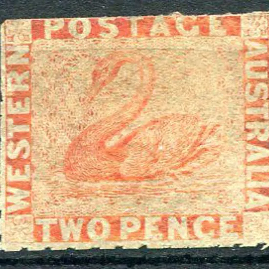 1860 2d orange-vermilion rouletted on 3½ sides, ...