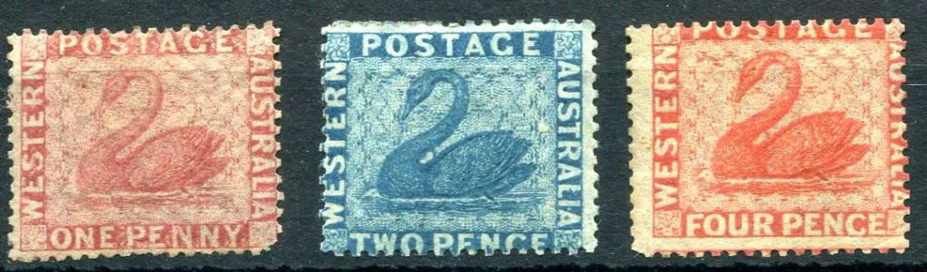 1861 Somerset House perf. 14 set of 3 with 1d rose ... Image 1++