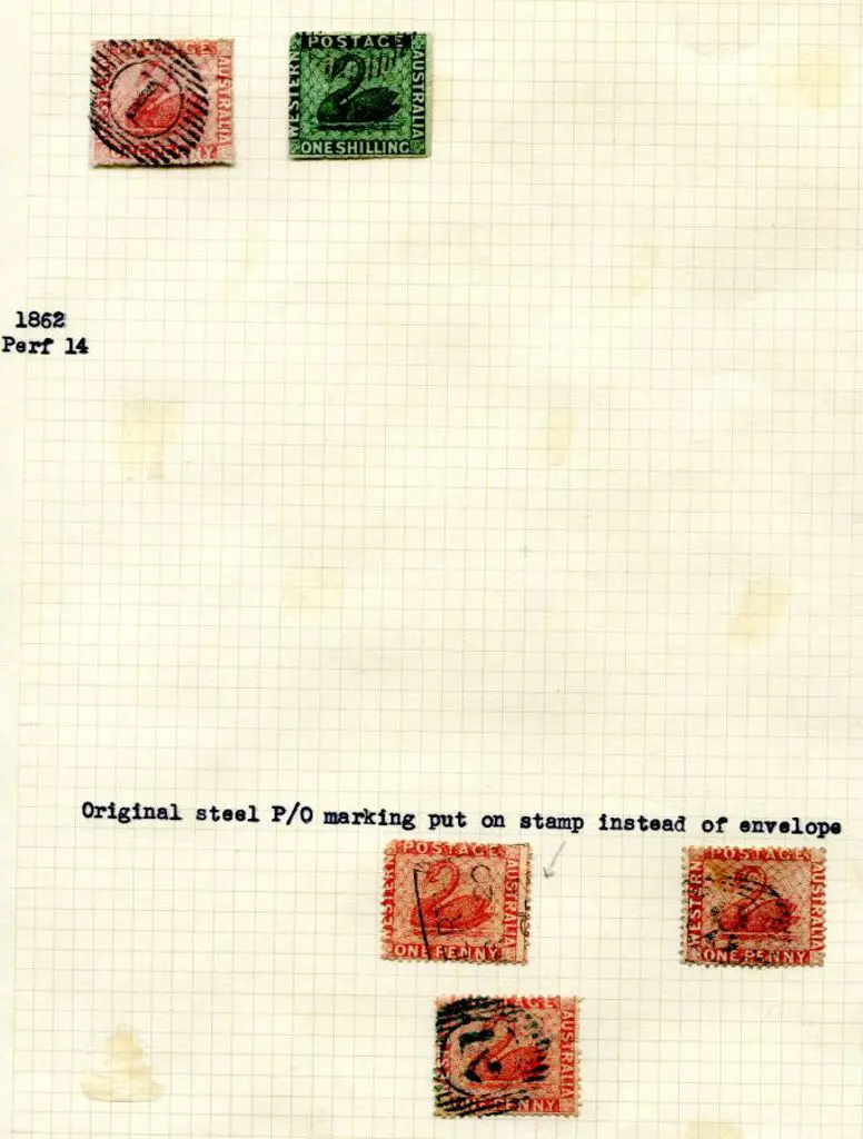 1861 1d rose-carmine, 1/- deep green & 3 x 1d rose ... Image 1++