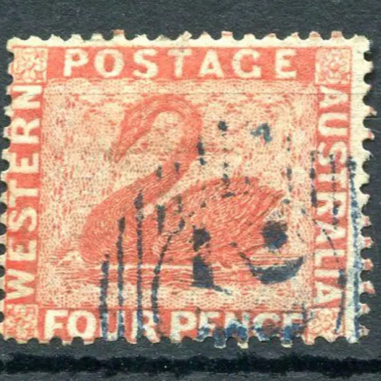1861 4d vermilion, perf 14 (Somerset House). Fine ...