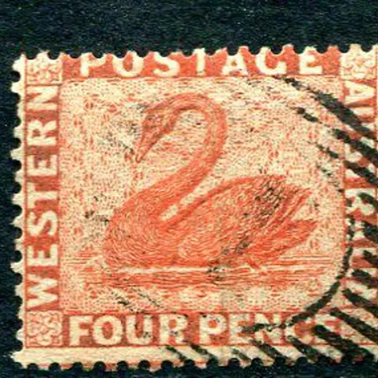 1861 4d vermilion. Fine used with light BN"1" ...