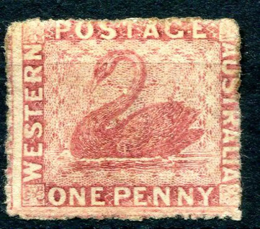 1861 1d rose-carmine with very rough perf. 14-16. ... Image 1++