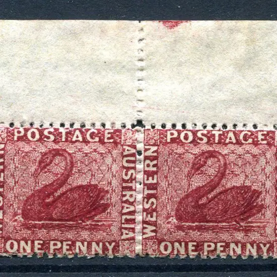 1863 1d carmine-rose, no wmk, perf. 13 top ...