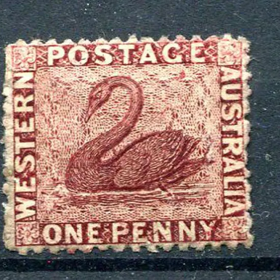 1863 1d rose-carmine, no wmk, perf. 13 with ...