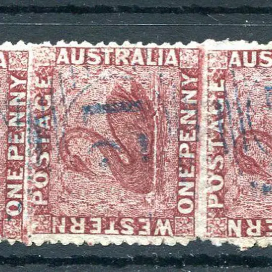 1863 1d carmine-rose, no wmk, perf. 13 vertical ...