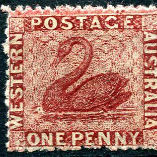 1863 1d carmine-rose, perf 13 with colour slurred ...