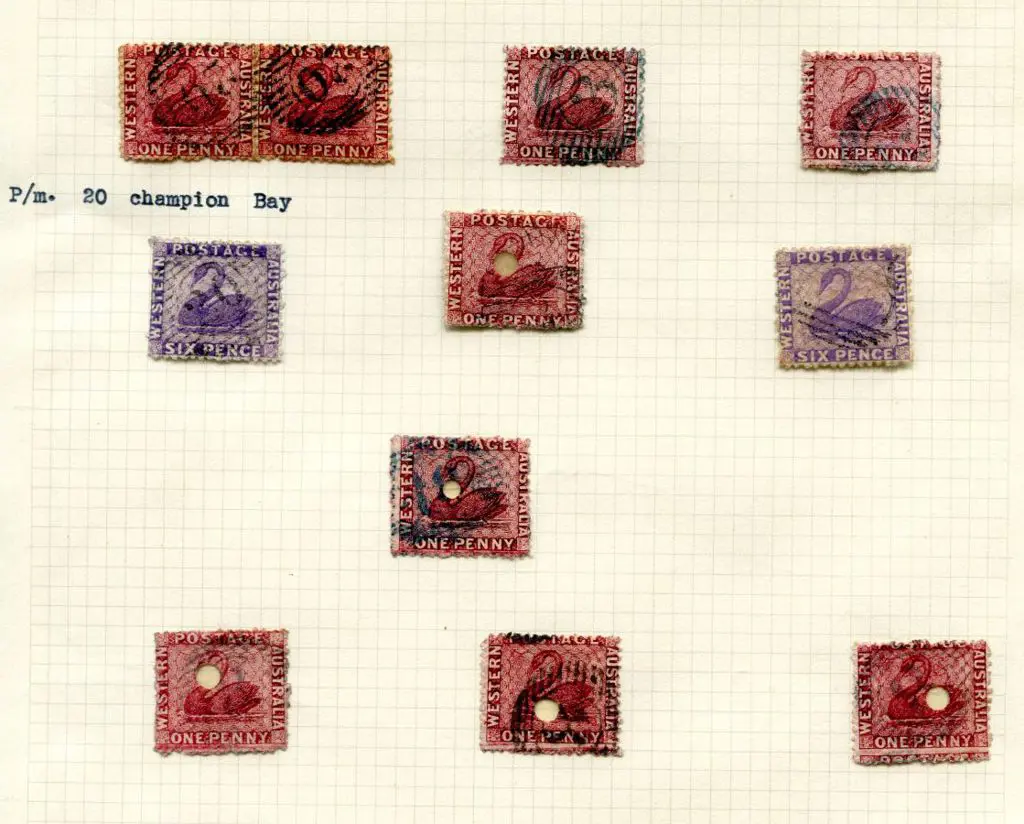 1863/64 1d carmine-rose with shades x 22 incl vert ... Image 1++