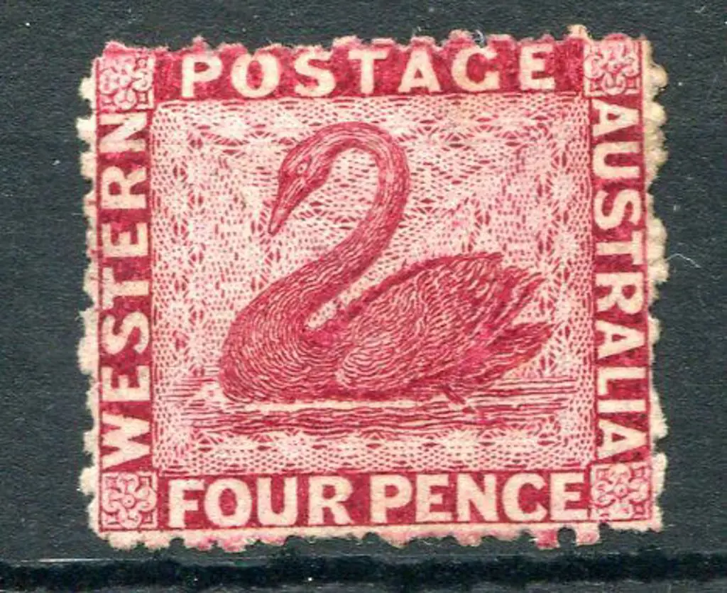1865 4d carmine. MNG & usual uneven perfs. Rich ... Image 1++