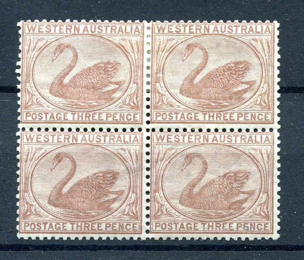 1871 3d pale brown, perf. 14 fine block of 4. ... Image 1++