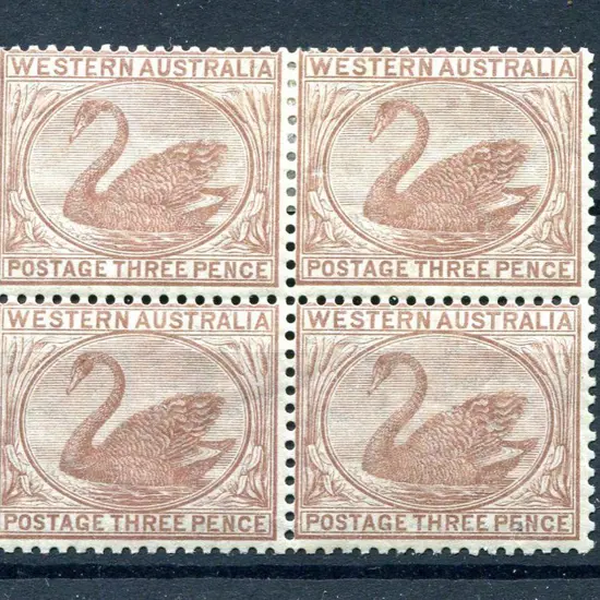 1871 3d pale brown, perf. 14 fine block of 4. ...