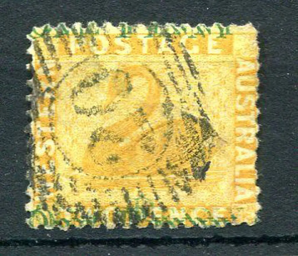 1874 "ONE PENNY" surcharge in green on 2d yellow, ... Image 1++