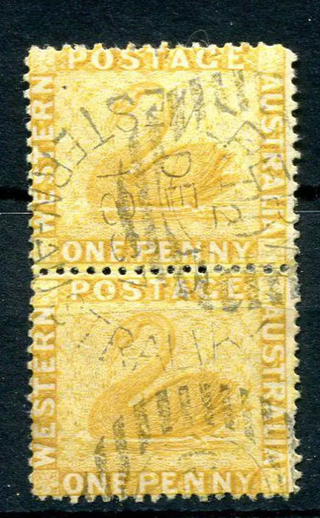 1882 1d yellow-ochre, Crown/CA wmk, perf. 14. Fine ... Image 1++
