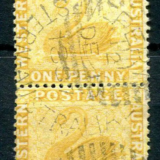 1882 1d yellow-ochre, Crown/CA wmk, perf. 14. Fine ...