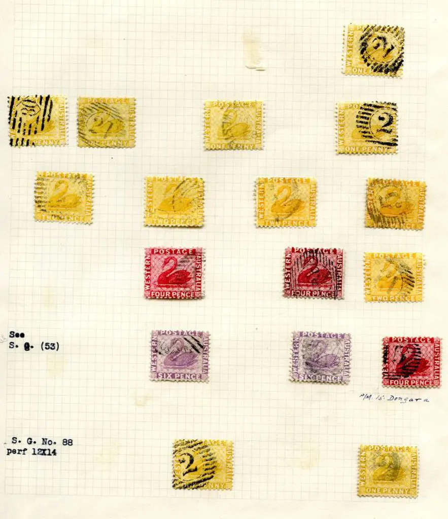 1882/85 1d yellow-ochre x 5, 2d chrome-yellow x 5, ... Image 1++