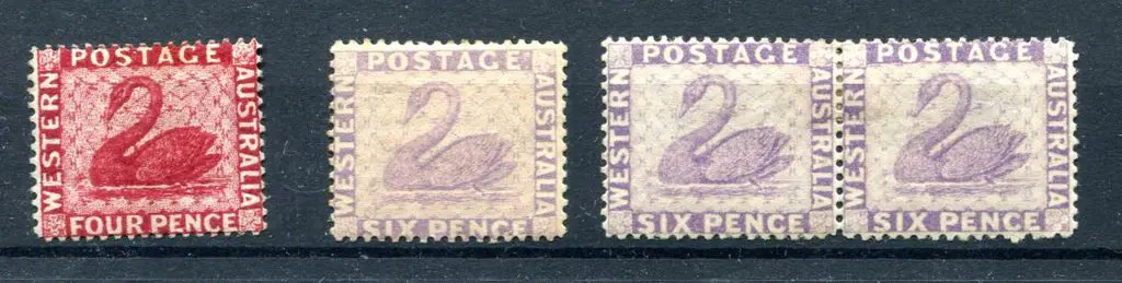 1882/95 1d yellow-ochre MH reinforced pair (SG ... Image 1++
