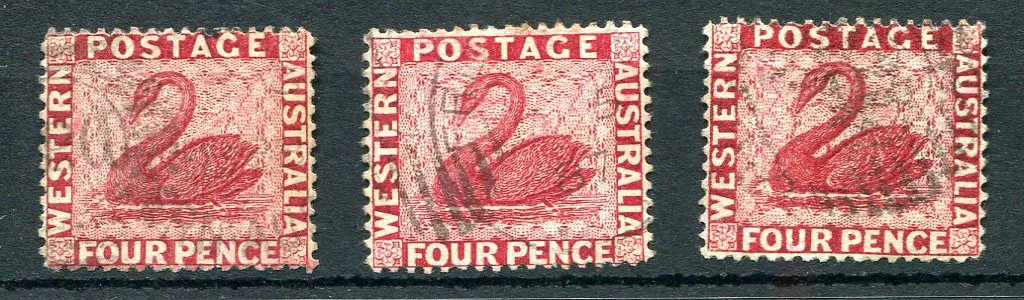 1882 3d carmine, perf. 14 with Crown CA upright ... Image 1++