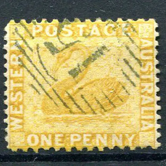 1883 1d yellow-ochre, Cr/CA wmk, perf. 12x14. ...