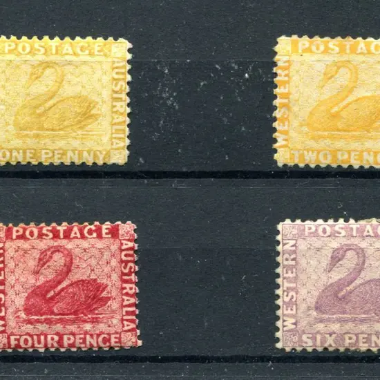 1883 1d yellow-ochre MLH (SG 82), 2d chrome-yellow ...
