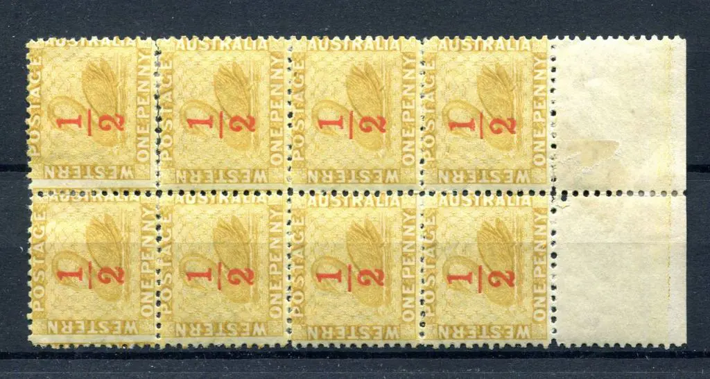 1884 "½" surcharge in red on 1d yellow-ochre in ... Image 1++