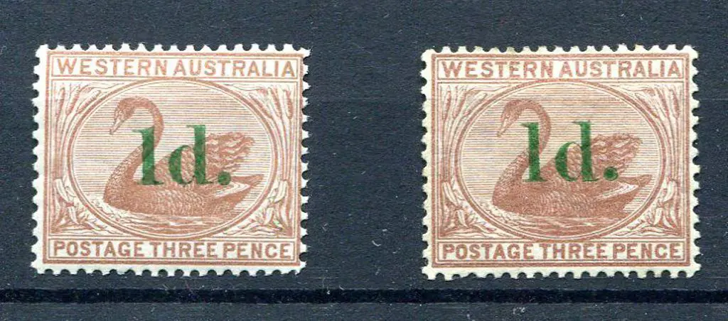 1885 "1d." surcharge in green on 3d cinnamon with ... Image 1++