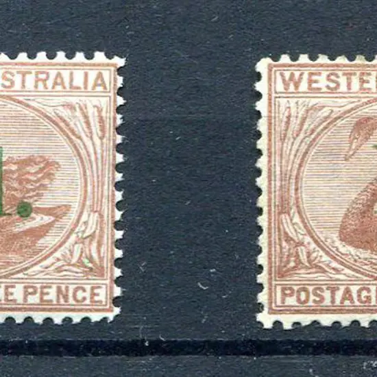1885 "1d." surcharge in green on 3d cinnamon with ...