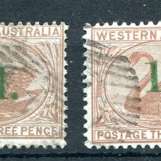 1885 1d on 3d pale brown & 1d on 3d cinnamon. Both ...