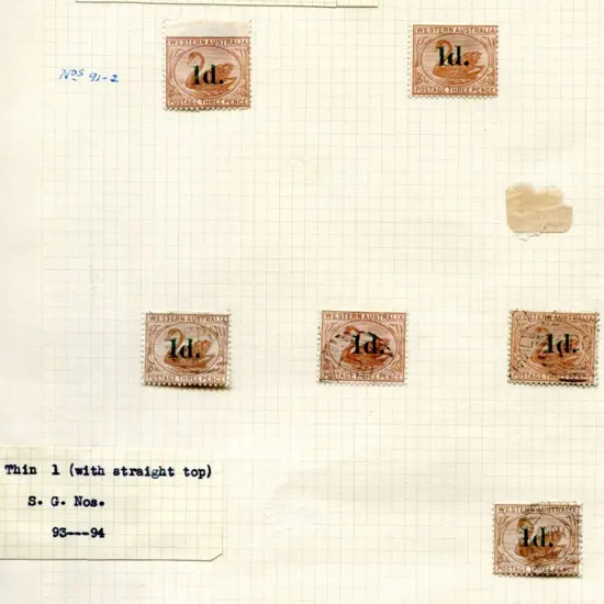 1885 Surcharges with "1d." surcharge in green on ...