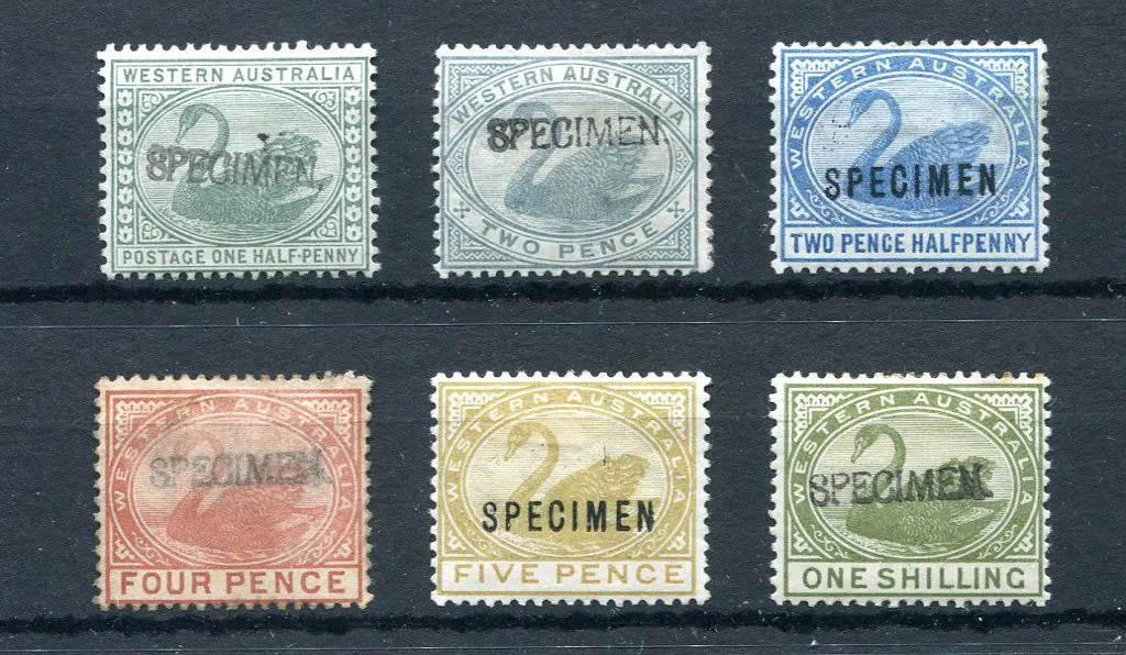 1885/93 ½d yellow-green to 1/- pale olive-green ... Image 1++