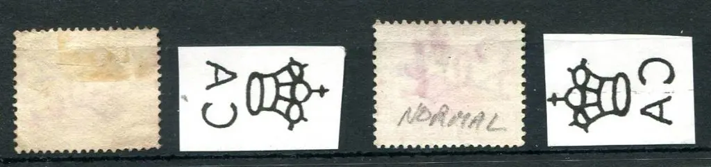 1890 1d carmine, perf. 14 with Crown CA inverted ... Image 1++