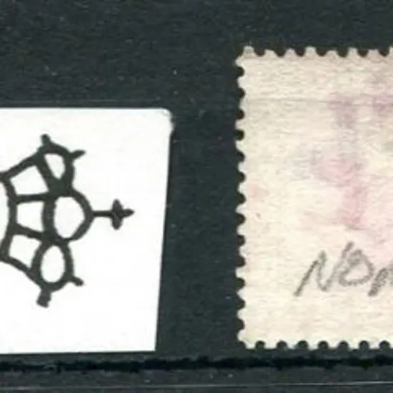 1890 1d carmine, perf. 14 with Crown CA inverted ...