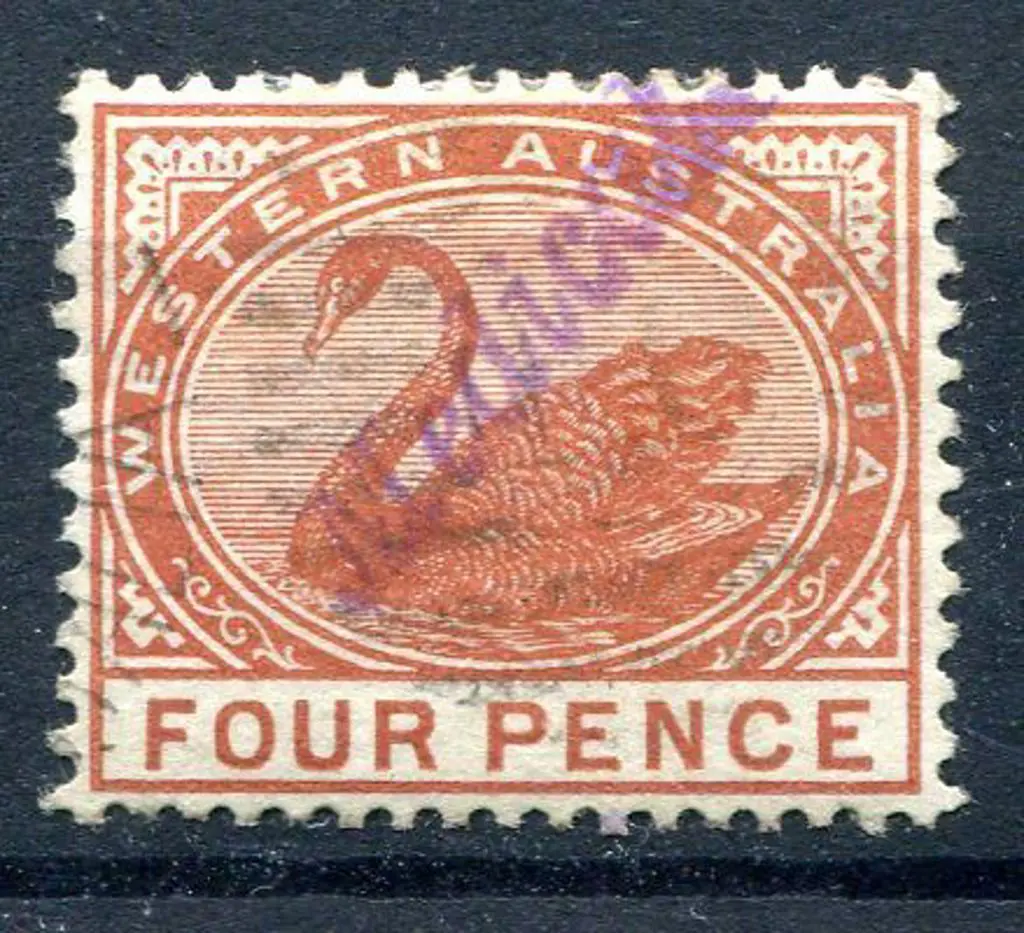 1890 4d chestnut, CR/CA wmk, perf. 14 with ... Image 1++