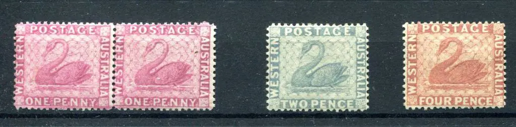 1888 1d carmine-pink MUH/MLH pair, 2d grey MLH & ... Image 1++